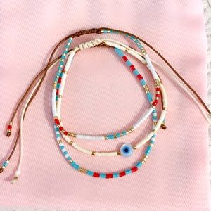 New Boutique Evil Eye String Bracelet Jewelry Set